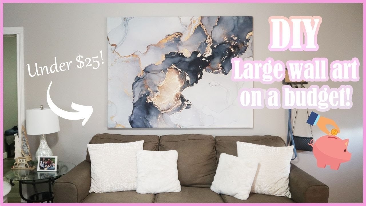 DIY CANVAS WALL ART ON A BUDGET! | HOW TO LARGE WALL ART