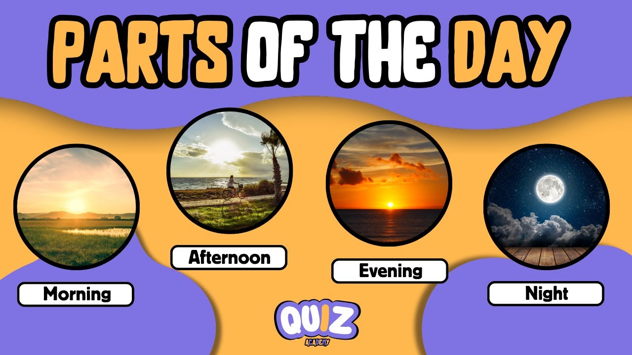 PARTS OF THE DAY - Morning/Afternoon/Evening/Night - Quiz Academy