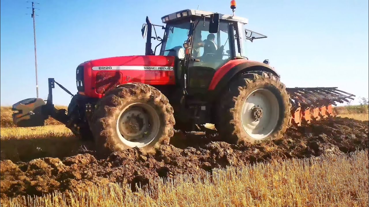Orka/orba(2020 massey Ferguson 8220 pług khun 5 skib obrotowy) 4k