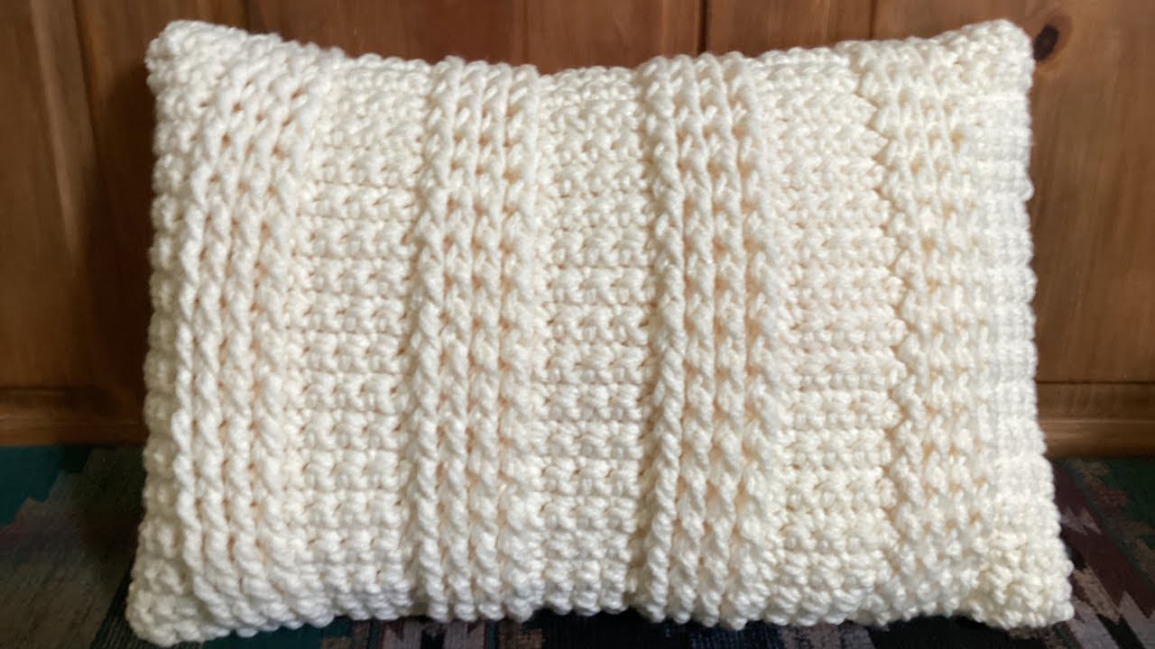 How to Crochet This Easy Chunky 12” x 20” Textured Pillow Cover: Free Written Pattern and Tutorial