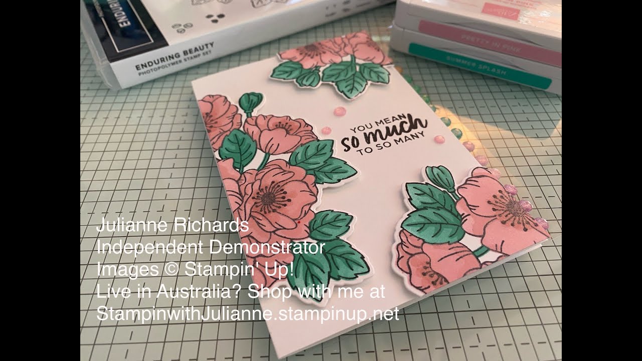 Easy Floating Frame Card featuring the Enduring Beauty Bundle plus new 24-26 In Colors - Stampin Up!
