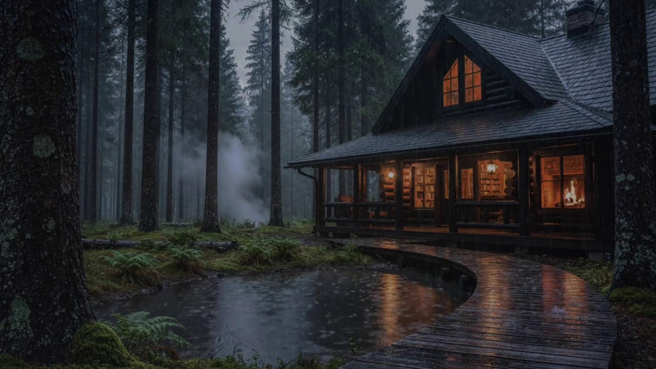 Rain-Washed Forest Cabin 🌧 | Soothing Rain Atmosphere to Calm Insomnia and Enjoy Deep Rain Rest