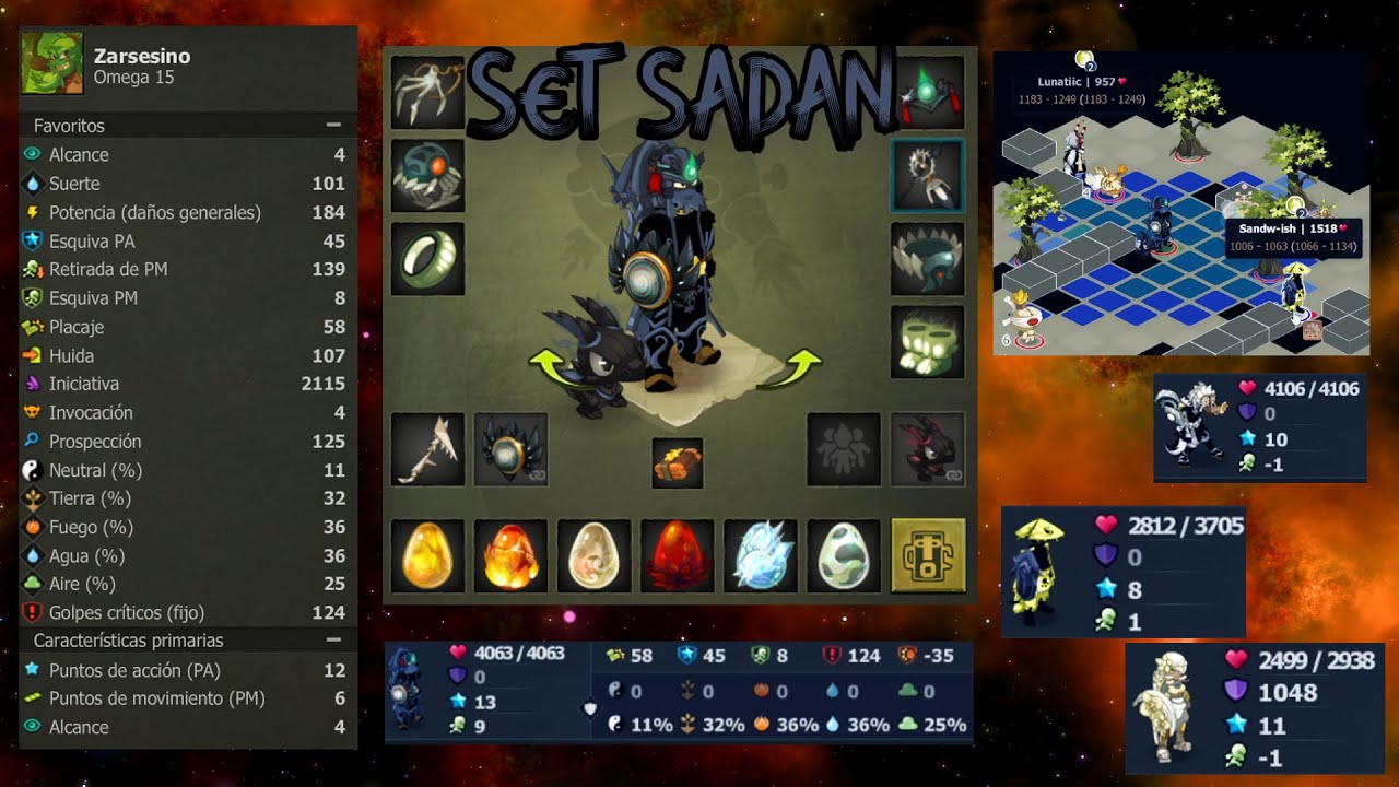 Dofus Sadida Set Definitivo 4000+ de daño en un turno mientras drena full pm's