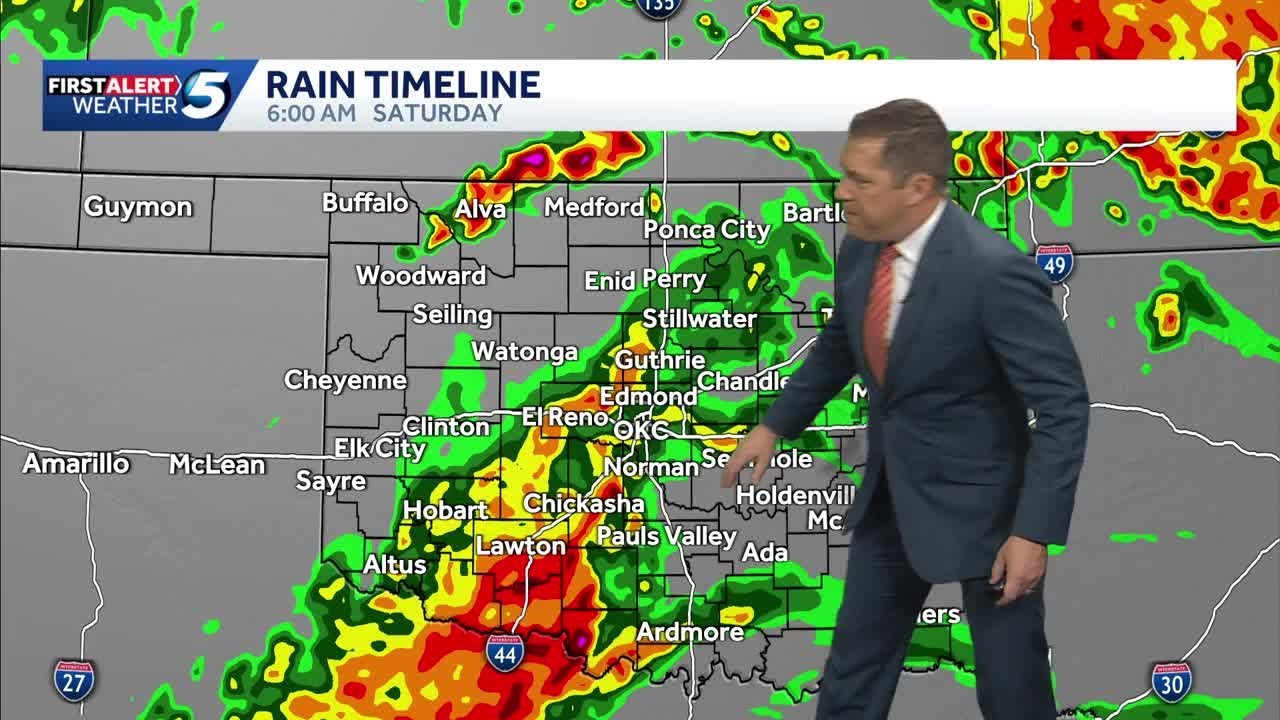 Tracking potentially severe storms across Oklahoma