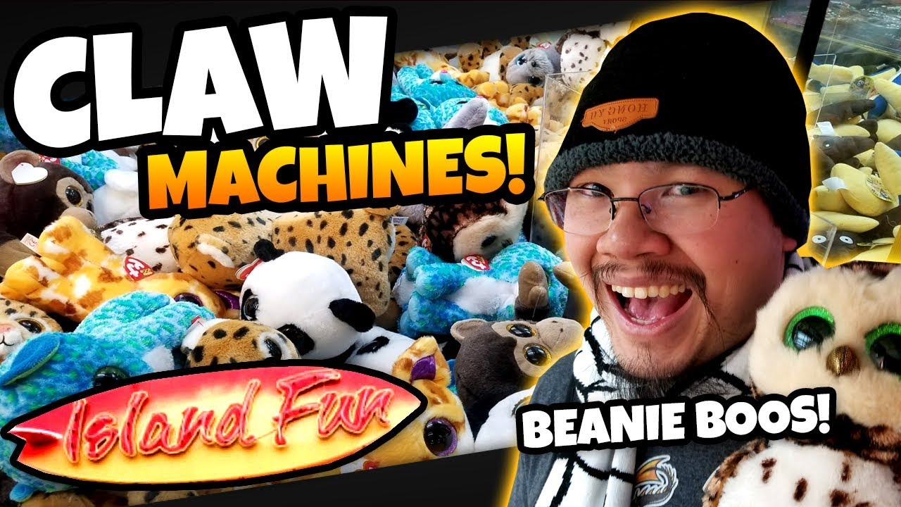Beanie Boos Claw Machine?! Winning Claw Machine Beanie Boos at Island Fun Arcade!