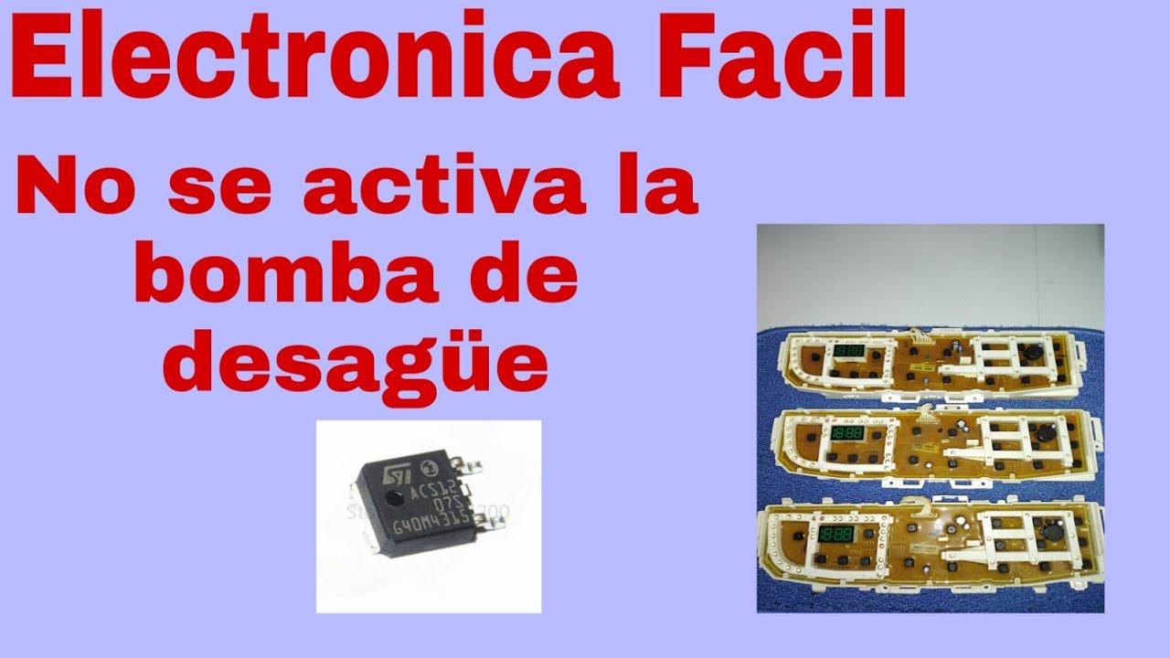 Tarjeta de lavadora Samsung, no activa la bomba de drenado...