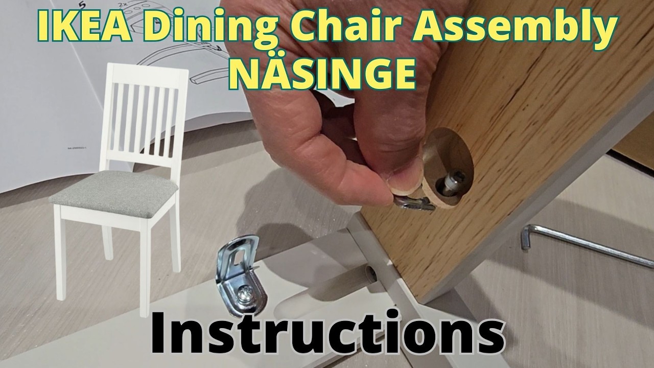 IKEA N&Auml;SINGE, Chair Assembly with all phases. Instruction.