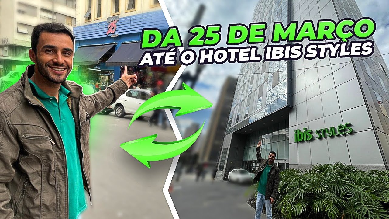Fui andando da 25 de Março até o Hotel Íbis Styles