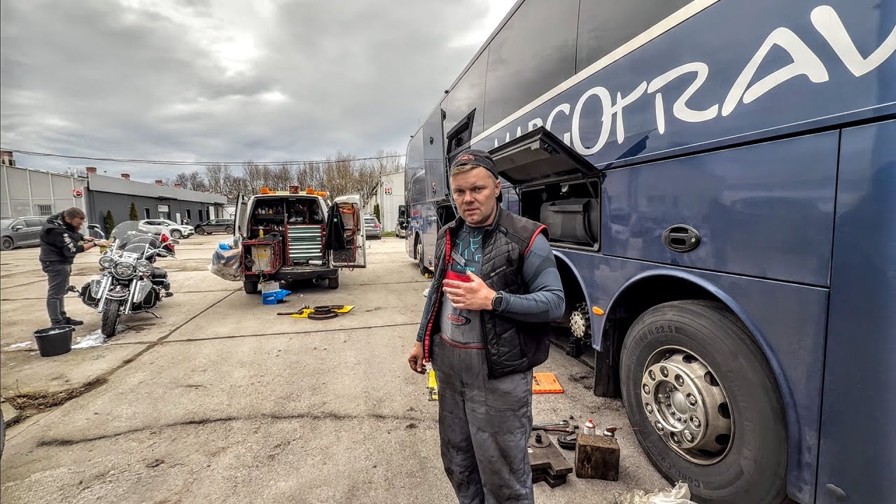 Van Hool проехал 1,5 миллиона километров. Ступицы, подшипники, диски и колодки, и вот вам печальн...
