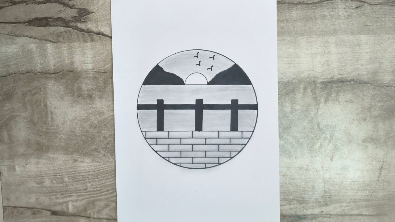 How to draw scenery drawing|| #drawing #art #draw #sketch #satisfying #viralvideo #viralvideos