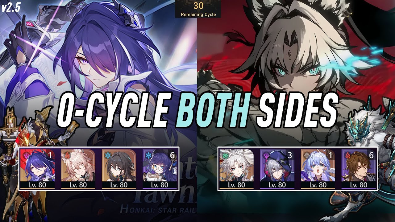 [v2.5] E1 Acheron (No Hit) & E0S0 Feixiao x E3 Moze | Memory of Chaos 12 True 0-Cycle (HSR)