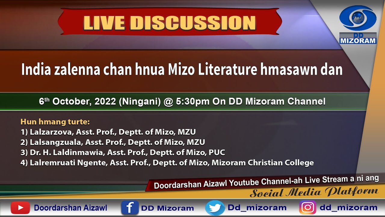 India zalenna chan hnua Mizo Literature hma a sawn dan