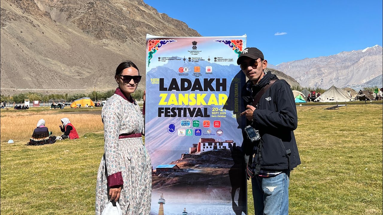 LADAKH ZANSKAR FESTIVAL 2025 / Day -1/ #festival #couple #zanskar  #traditional @Zanskari_Couple 
