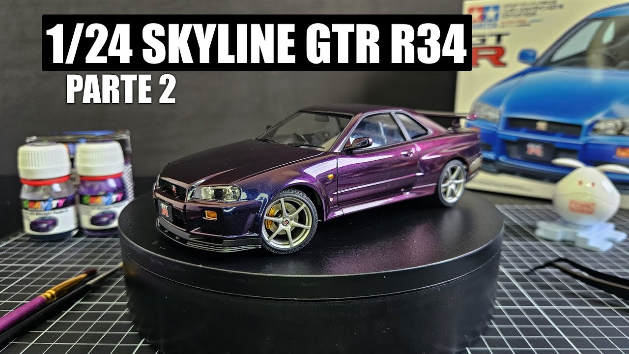 [317] Custom Build: Tamiya 1/24 Nissan Skyline GT-R R34 Midnight Purple III | Parte 2