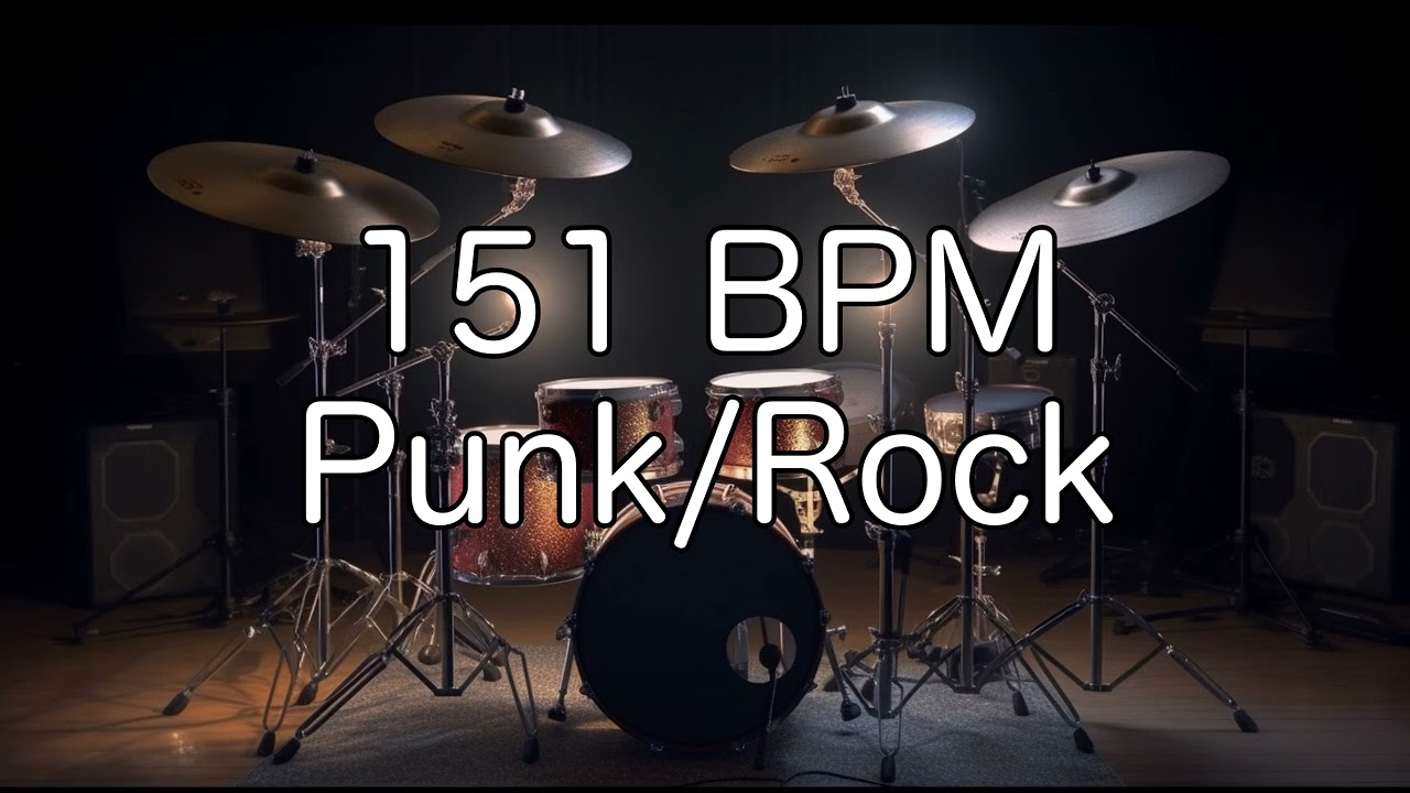 Punk/Rock Groove: 151 BPM Drum Beat for Musicians