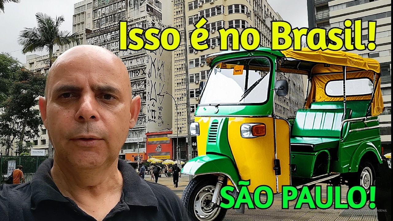 Rolê pelo centro de SP Brasil. Ninguém acredita no que vi! Quem disse que aqui não tem TukTuk?