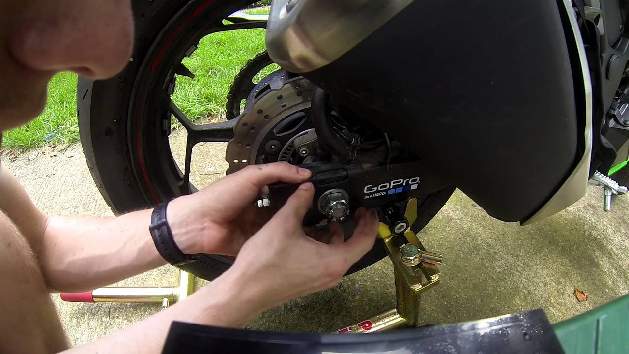 How to adjust motorcycle chain on Ninja 300 Ninja 400