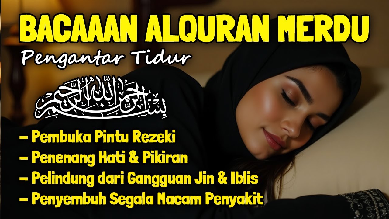 Al Quran Merdu Pengantar Tidur Surah Al Mulk, Ar Rahman, Al Waqiah, Penenang Hati & Piikiran