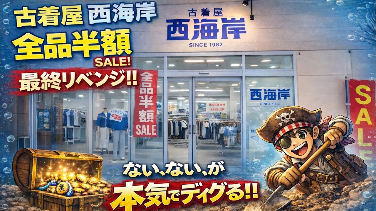 【古着】 緊急配信!! あと２日!! まだ古着屋西海岸全品半額ＳＡＬＥに間に合う!! 本気でディグってリベンジ成功なるか!?