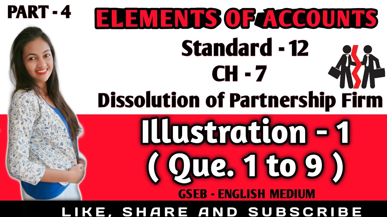 #Dissolution_of_partnership_firm | class 12 Account | English Medium  | Illustration 1