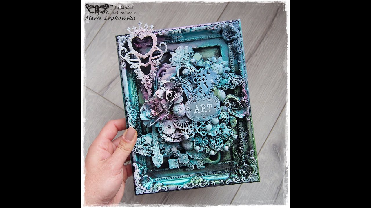 Tutorial altered mixed media frame 'Art' by Marta Lapkowska