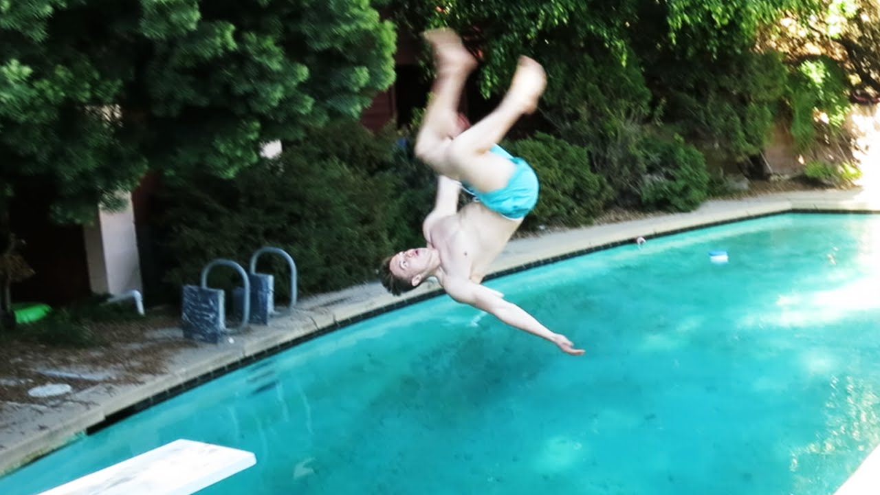 JUMPING IN A FREEZING COLD POOL