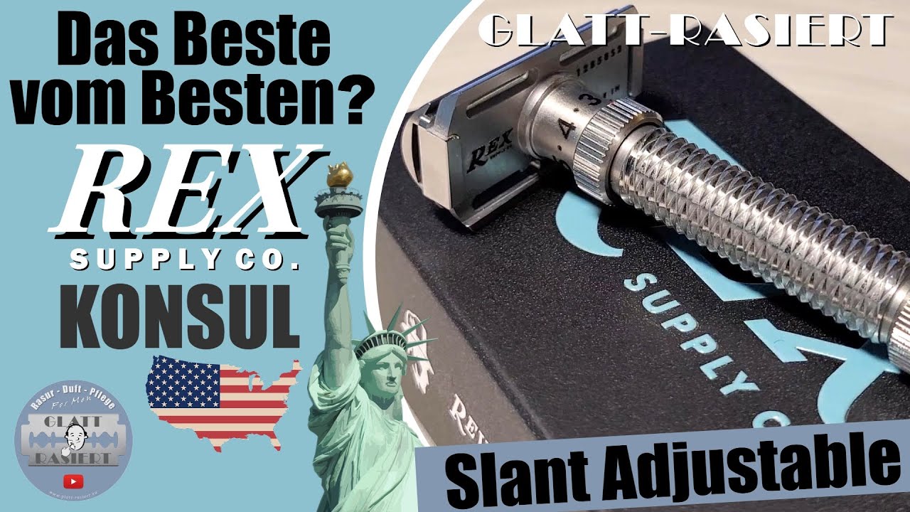 DAS BESTE VOM BESTEN? ║ Rex Supply Konsul Slant Rasierhobel / Nassrasur // GLATT - RASIERT