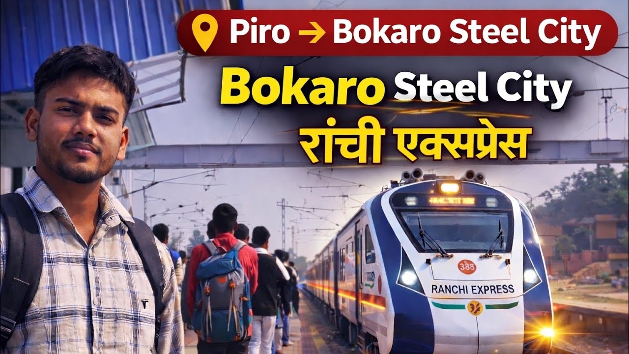 😲 piro to Bokaro by Ranchi Express 18639  Bihar to Jharkhand Full Train Journey Vlog 2026#TravelVlog