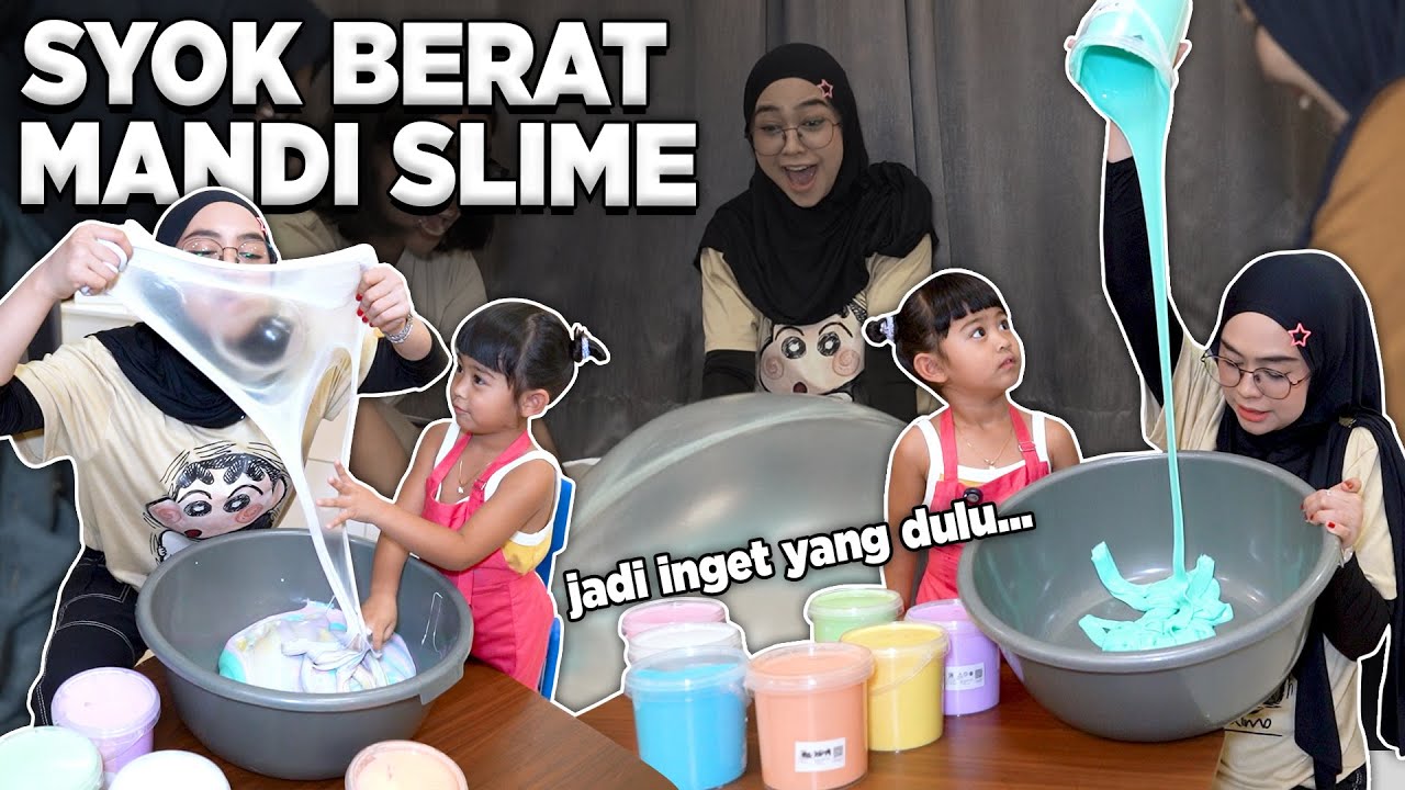 WOW!! RICIS MANDI SLIME DI RUMAH…