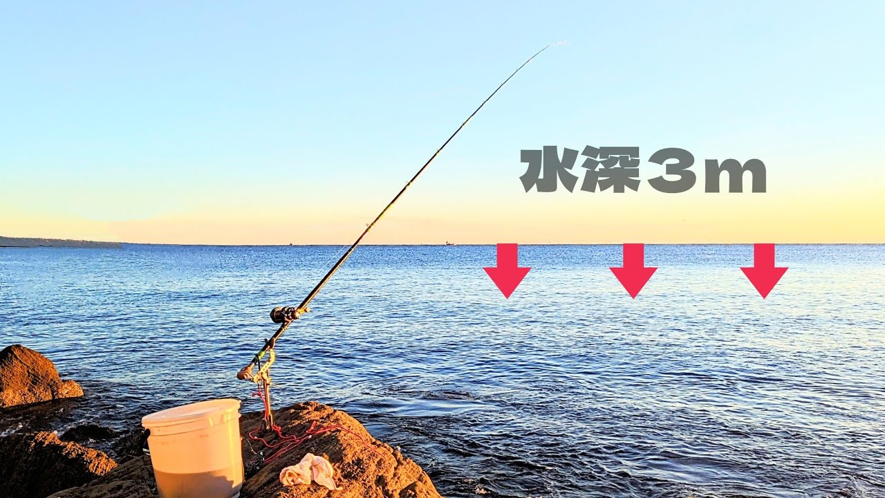 【石鯛釣り】この海おかしい…車が凍る氷点下に水深３m海底スケスケのゴロタから…（143）