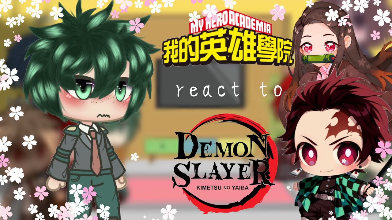 | BNHA react to Nezuko and Tanjiro | ⚠️ANIME AND MANGA SPOILER⚠️ | Gacha Club |