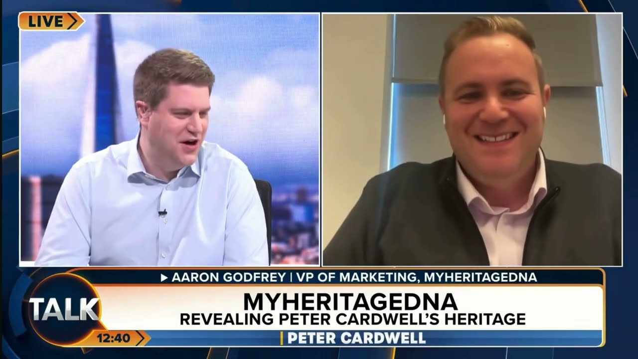 TalkTV host Peter Cardwell discovers his MyHeritage DNA results live on air!