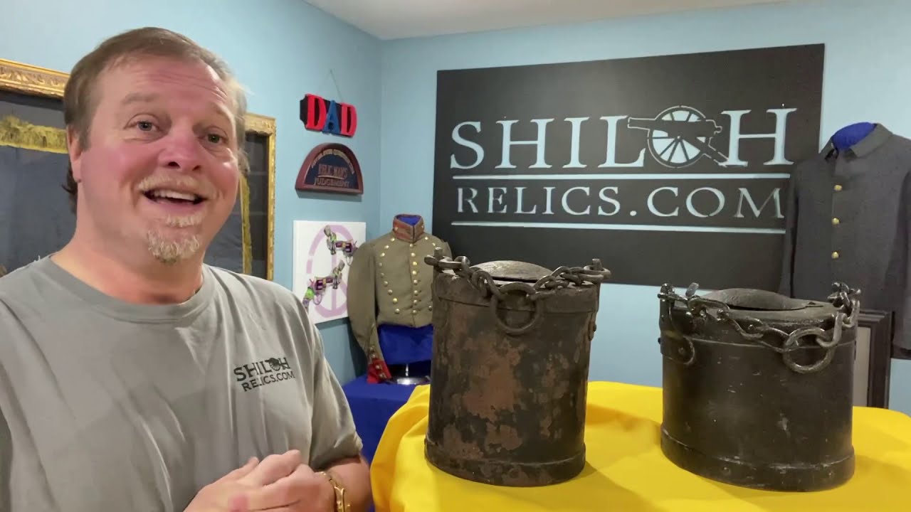 Original Civil War Cannon Axle Grease Bucket Artillery