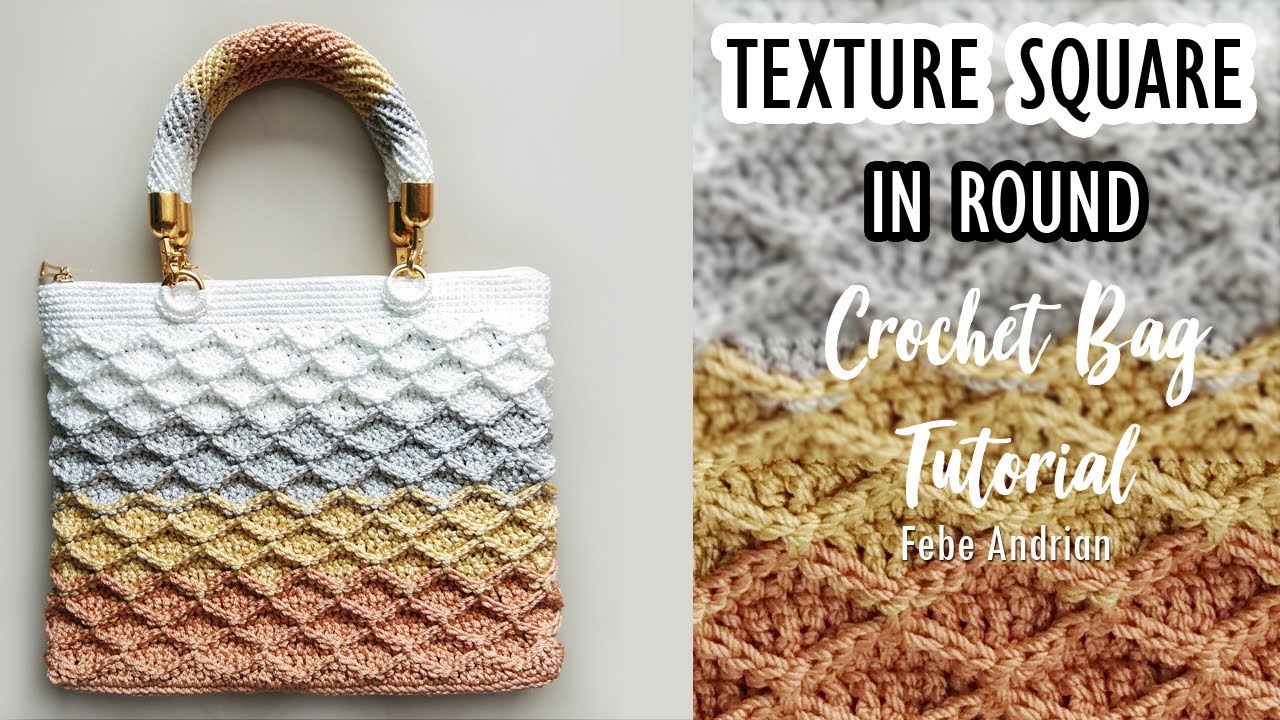 CROCHET: Tas Rajut || Texture Square Crochet Bag Tutorial