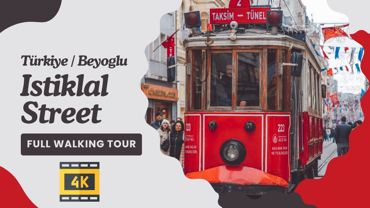 🚶‍♂️ Istiklal Street Full Walking Tour in Istanbul 2025 | Galata Tower to Taksim Square 4K 🇹🇷