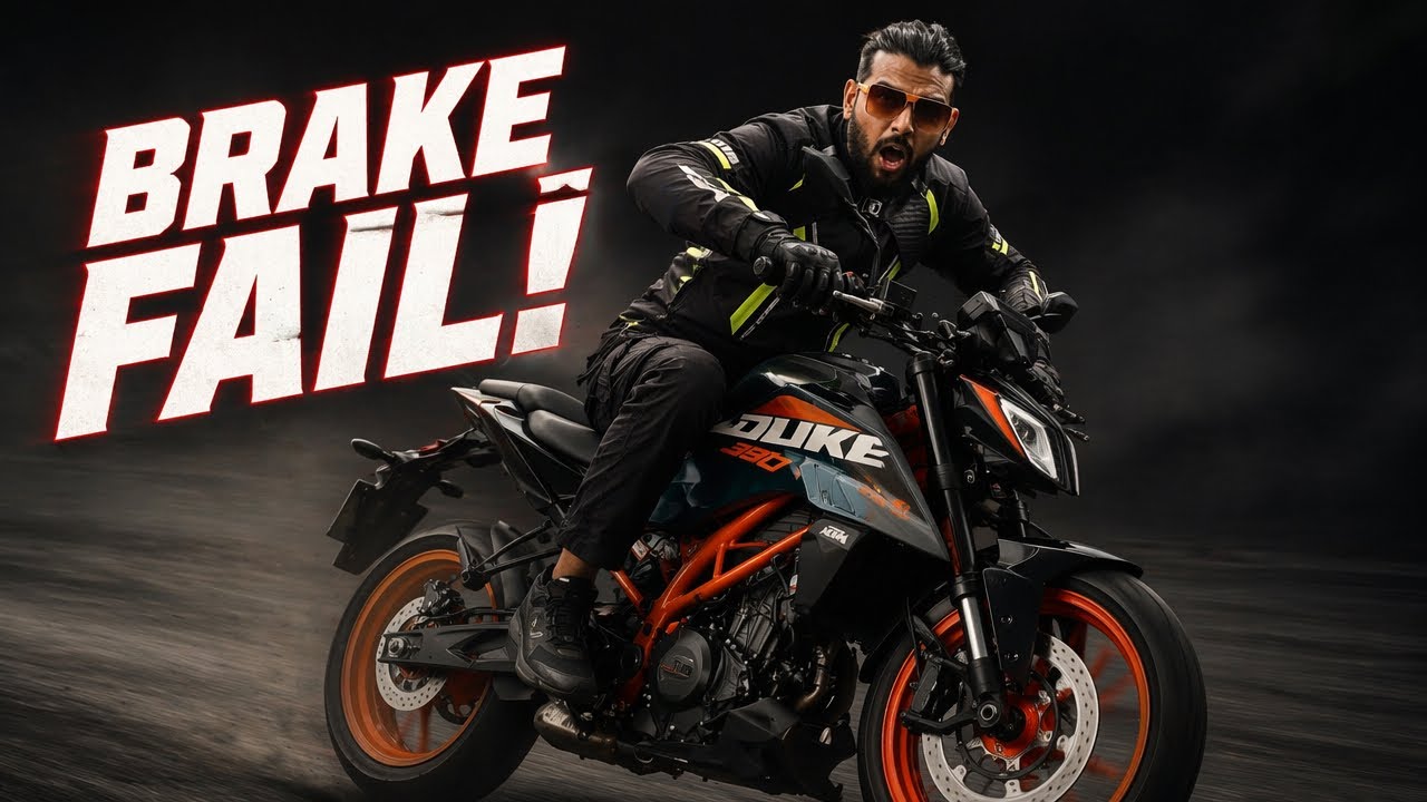ktm duke 390 gen 3 Brake Fail! 😱 Worst Experience Ever