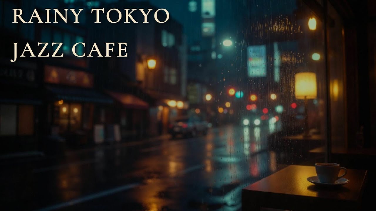 Rainy Tokyo Night Jazz ☔ Cozy Café Ambience for Study & Relax