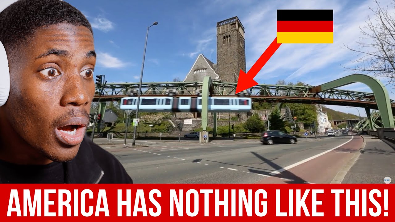 American Reacts to Germany's Insane Suspension Railway In Wuppertal