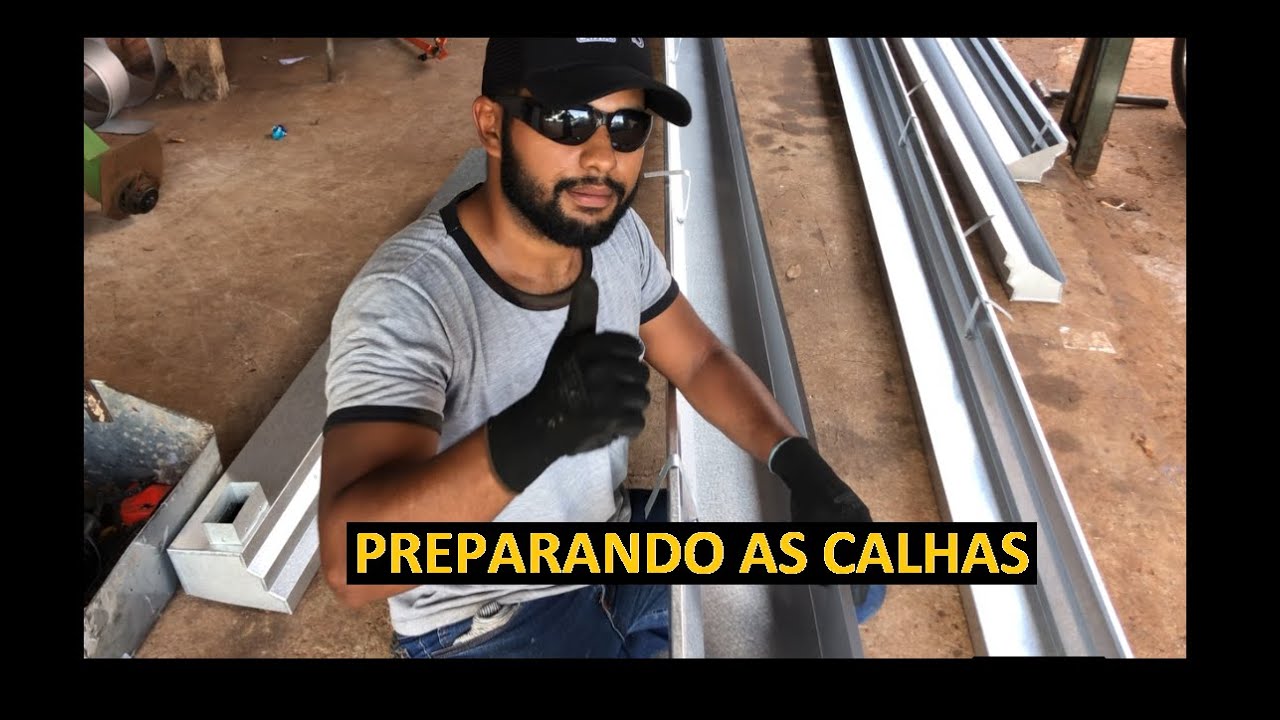 PREPARANDO CALHAS DE BEIRAL ANTES DE INSTALAR
