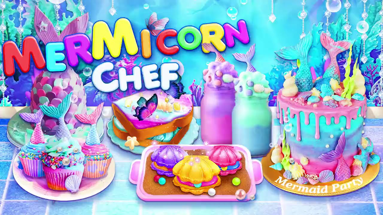 Unicorn Chef: Mermaid Cooking Games for Girls