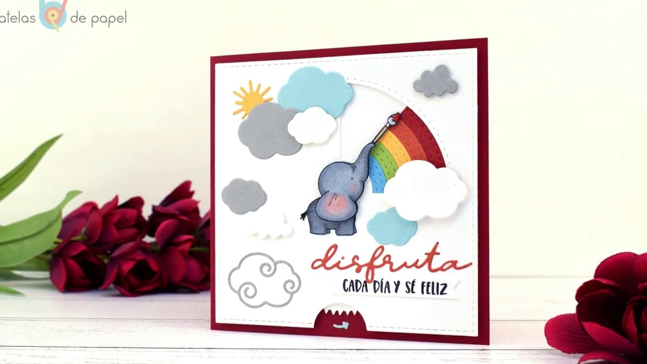 Interactive rainbow card tutorial