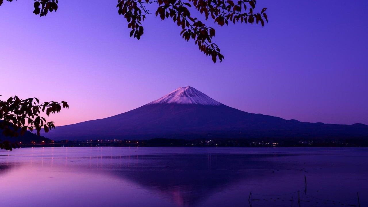 Japanese Mount Fuiji Purple Wallpaper 4k 1080p