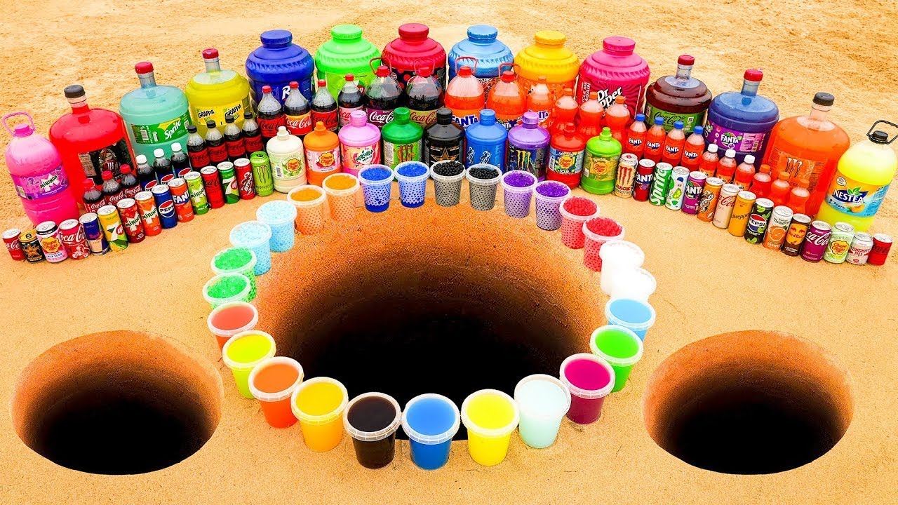Elephant Toothpaste COCO COLA EXPERIMENT Fanta, Sprite, Mtn Dew, Monster, 7up, Balls vs Mentos,
