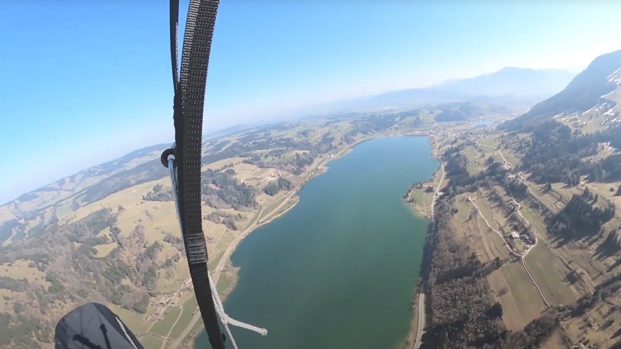 Direkter Einstieg in sanfte Frühjahrsthermik vom Hochgrat