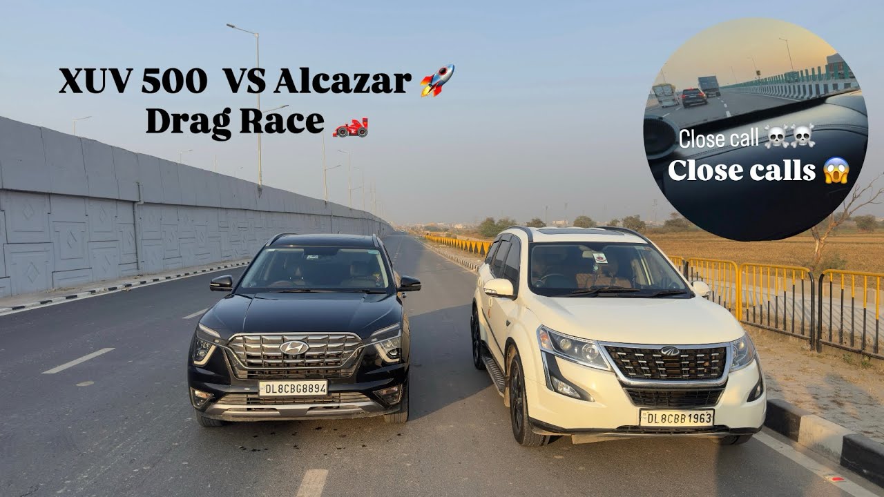 Hyundai Alcazar VS Mahindra XUV 500 | Close Calls 😱| Race goes went Wrong 🤯🤯 | 