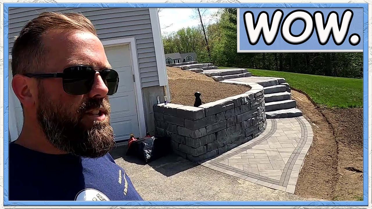 Custom Paver Walkway & Block Retaining Wall