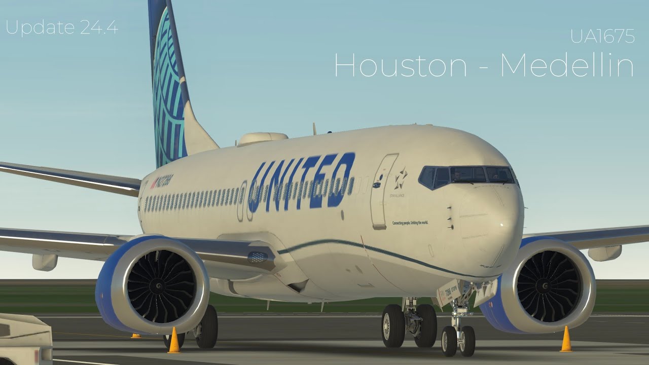 Infinite Flight | Houston (IAH) - Medellin (MDE) | United B737 Max 8