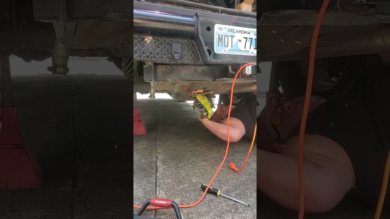 Making access hole for Fuel Sump 02 Excursion, easy does it