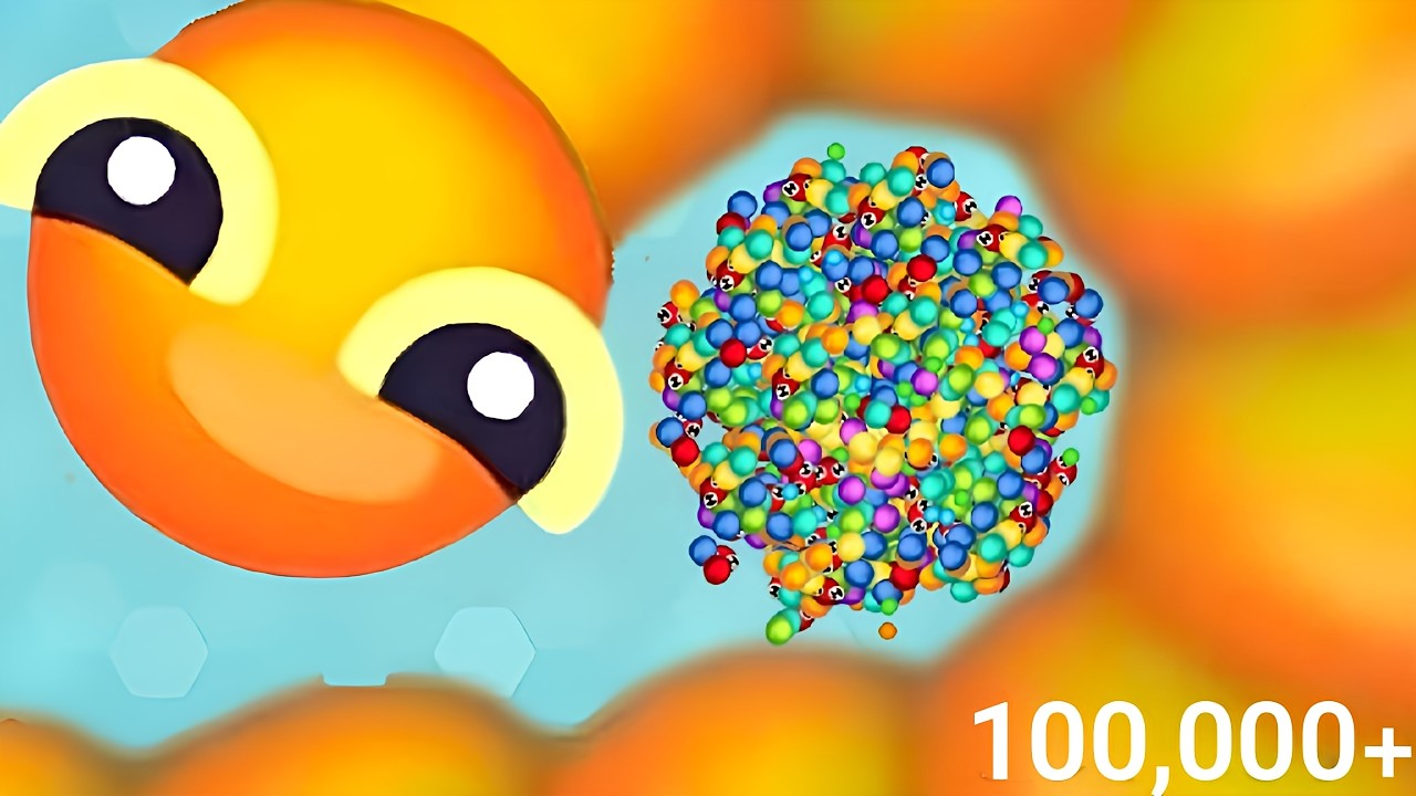 I reached 100000 Score in snake io🐍Best gameplay snake struggle 