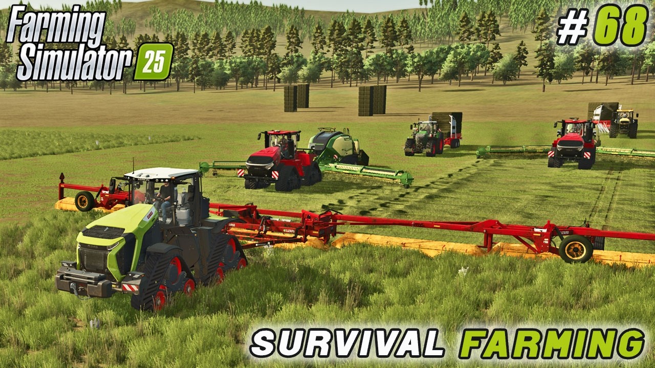 Stacking Hundreds of Bales for a Strong Feed Reserve | Survival Farming | Farming Simulator 25 | #68